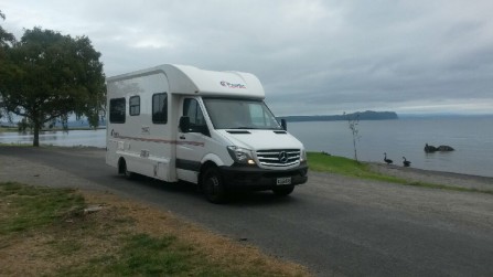 On the banks of Lake Taupo in our GEM-2