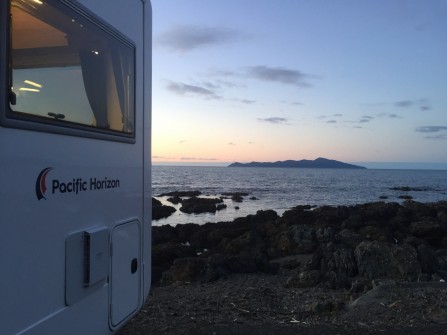 Sunset towards Kapiti Island, north of Wellington