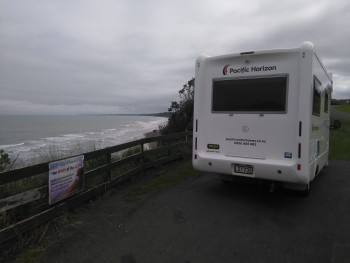 Coffee stop at Kai Iwi Beach, Whanganui