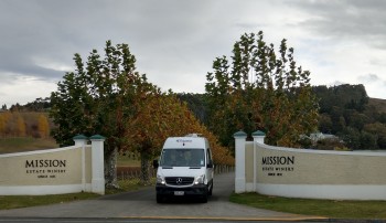 Time for lunch, at Mission Winery Napier