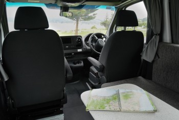 Mid-vehicle removable table