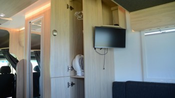 Flat screen DVD & Wardrobe storage