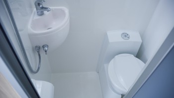 4-berth Fuso Toilet, Basin & Shower cubicle