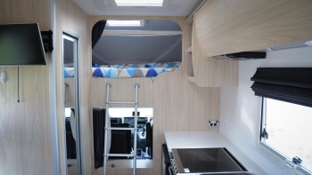 4-berth Fuso Front Double bed (above Driver's cab)