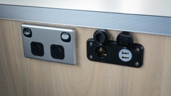 SAM Rear 240v power points & USB inputs