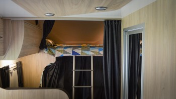 SAM Front Double bed (Upper - above Driver's cab)